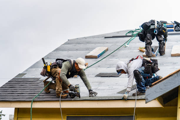 Professional Roofing technician working in Fultonham, OH